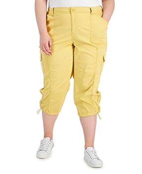 Salsation Capri Pants-Yellow（黄）XSサイズ Style & Co Women's Cargo Capri Pants Yellow Size 14